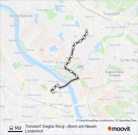 552 bus Line Map