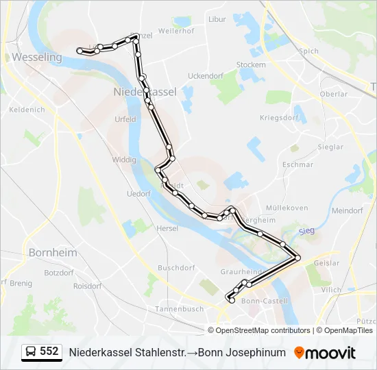 552 Bus Line Map