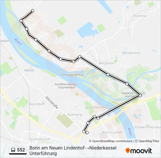 552 Bus Line Map