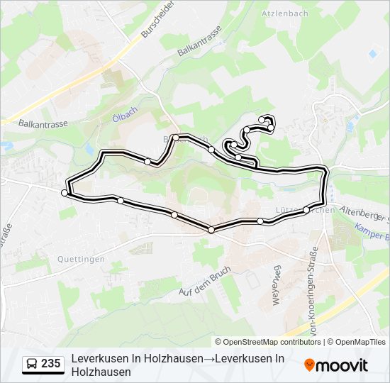 235 Bus Line Map