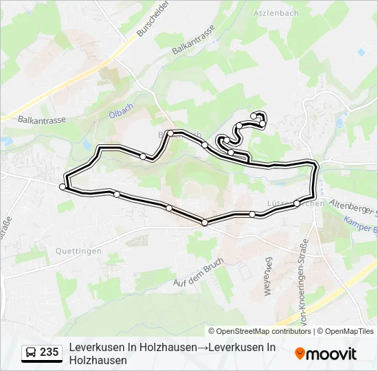 235 Bus Line Map