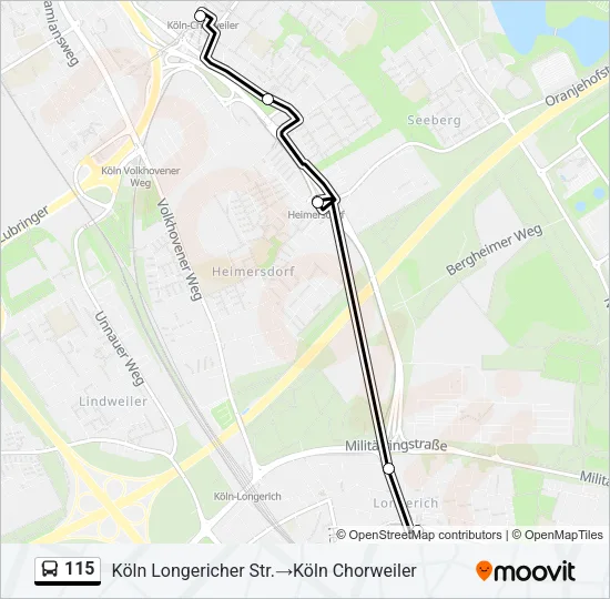 115 Bus Line Map