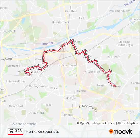 323 Bus Line Map