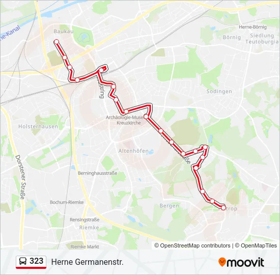 323 Bus Line Map