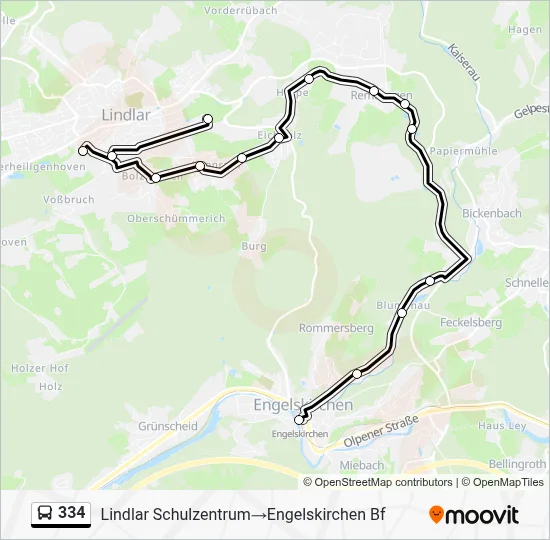 334 Bus Line Map