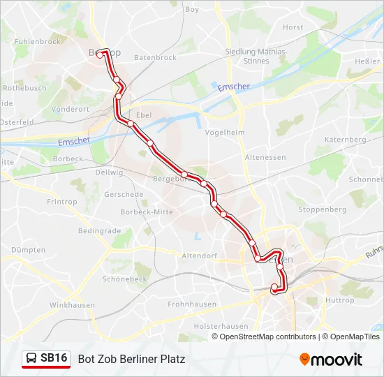 SB16 Bus Line Map