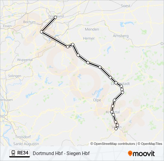 re34 Route: Schedules, Stops & Maps - Siegen Hbf (Updated)