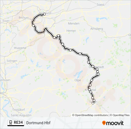 RE34 Train Line Map