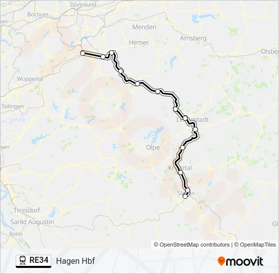 RE34 Train Line Map