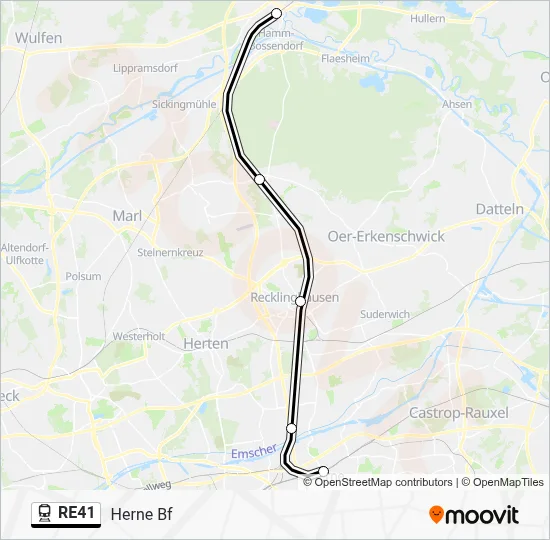 RE41 Train Line Map