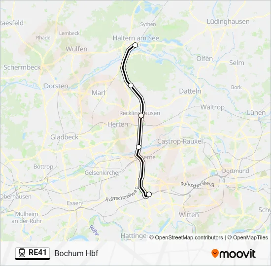RE41 Train Line Map