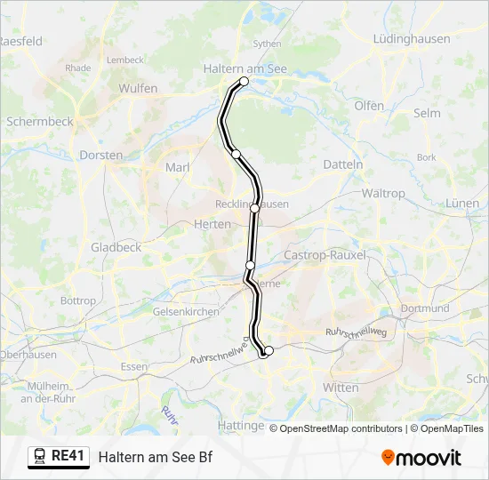 RE41 Train Line Map