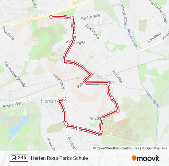 Автобус 245: карта маршрута