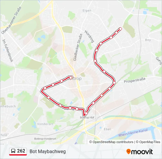 262 Bus Line Map