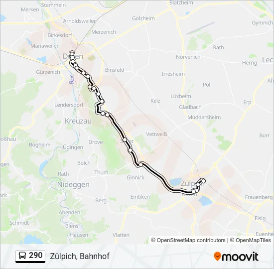 290 Bus Line Map