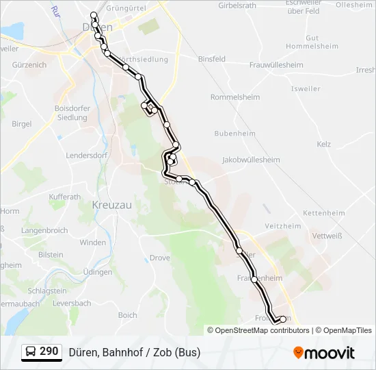 290 Bus Line Map