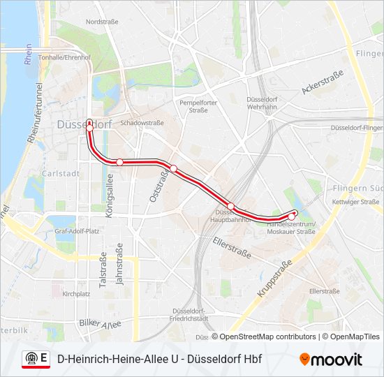 E Subway Line Map