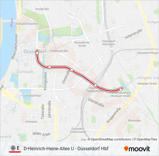 E Subway Line Map