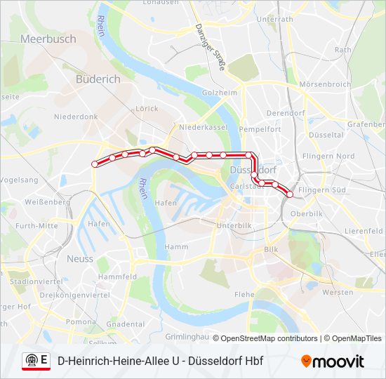 E Subway Line Map
