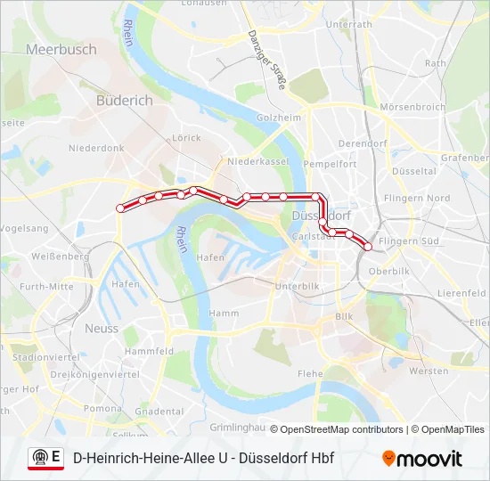 E Subway Line Map