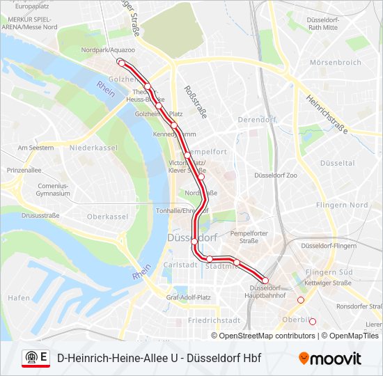 E Subway Line Map