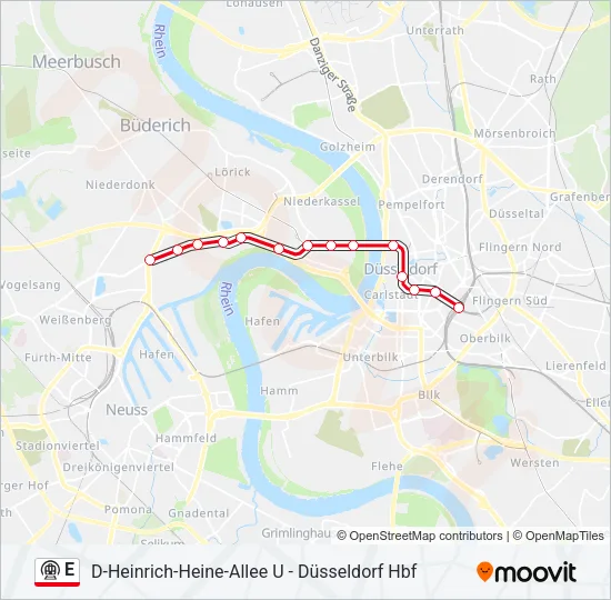 E Subway Line Map