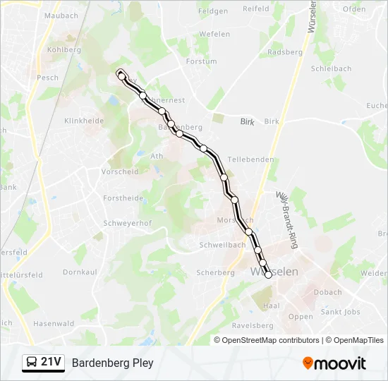 21V Bus Line Map