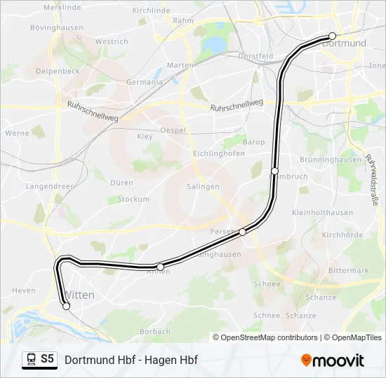 S5 Train Line Map