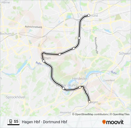 S5 Train Line Map
