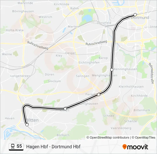 S5 Train Line Map