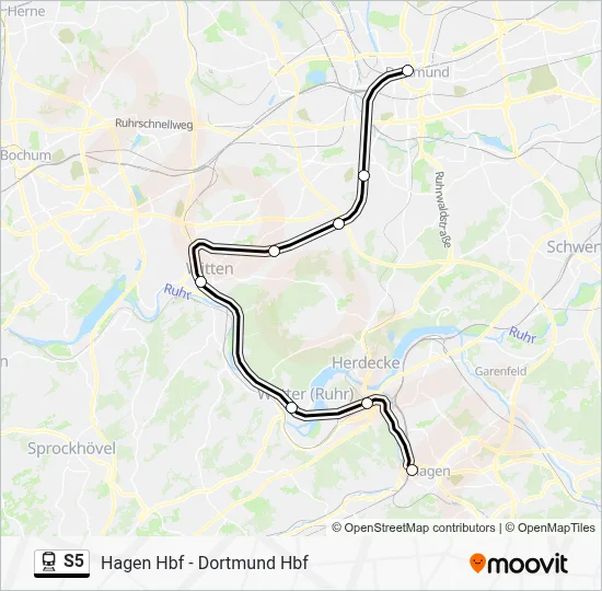 S5 Train Line Map