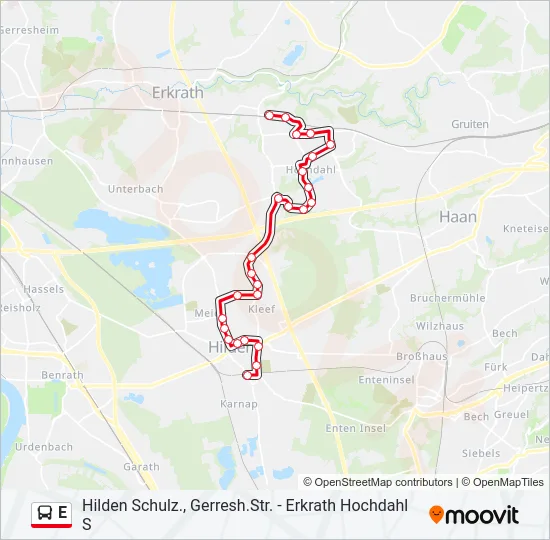 E Bus Line Map