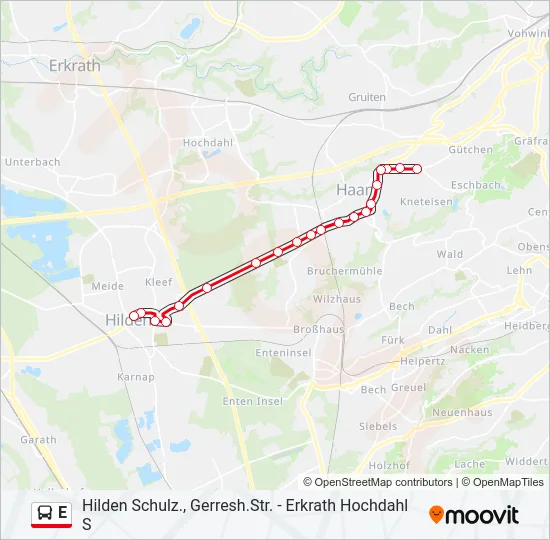 E Bus Line Map