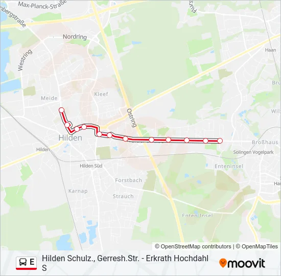 E Bus Line Map