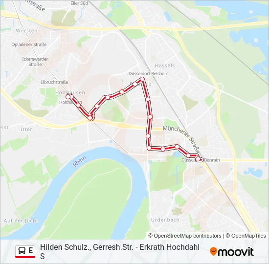 E Bus Line Map