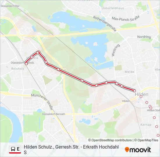 E Bus Line Map