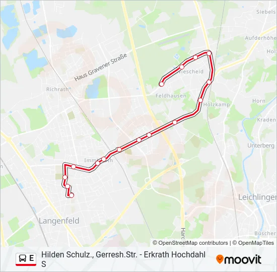 E Bus Line Map