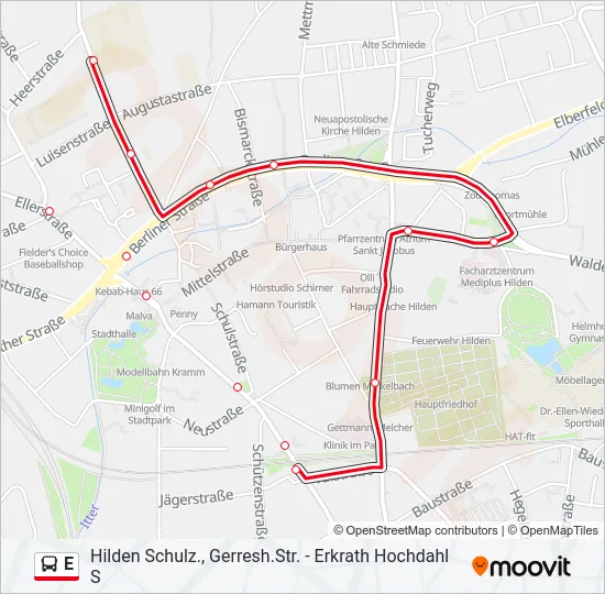E Bus Line Map