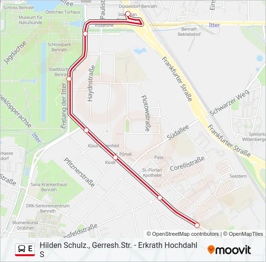 E Bus Line Map