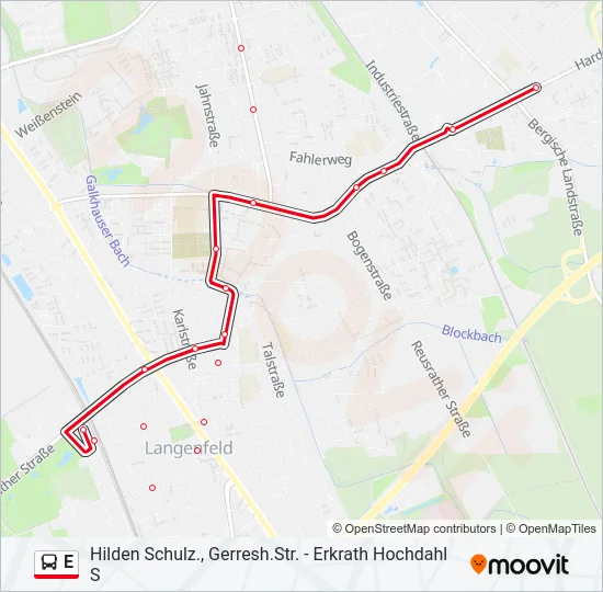 E Bus Line Map