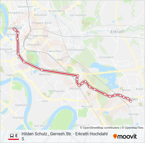 E Bus Line Map