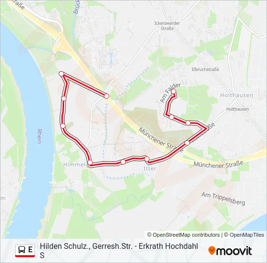 E Bus Line Map