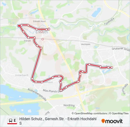 E Bus Line Map