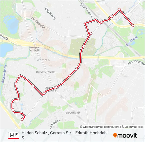 E Bus Line Map