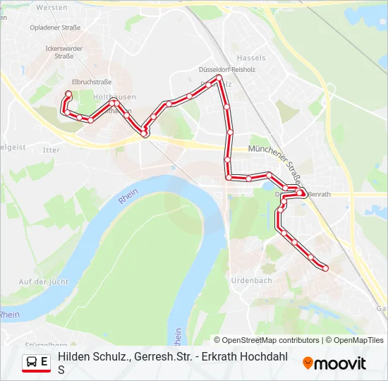 E Bus Line Map