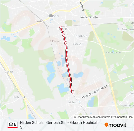 E Bus Line Map