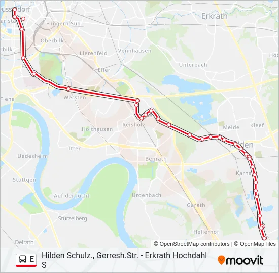 E Bus Line Map