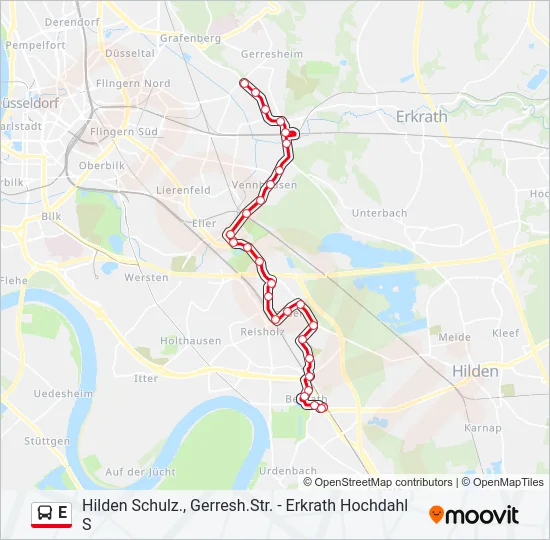 E Bus Line Map