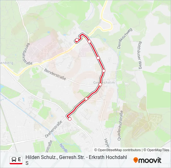 E Bus Line Map