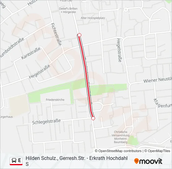E Bus Line Map